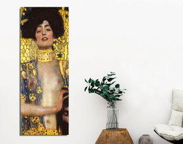 Wallity Cuadro sobre Lienzo Judith y la cabeza de Holofernes de Gustav Klimt, 30 x 80 cm